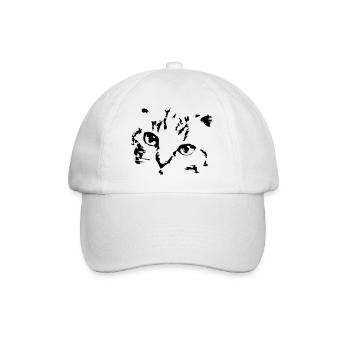 Cat Cats Cat Face Kitten - Baseball Cap - white/white - Front
