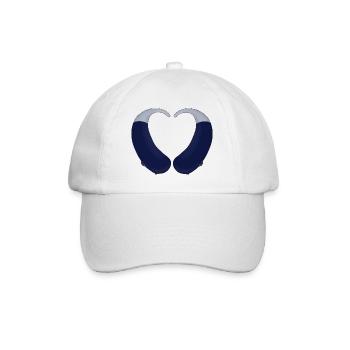 Heart and Hearing Aid - Baseball Cap - white/white - Front