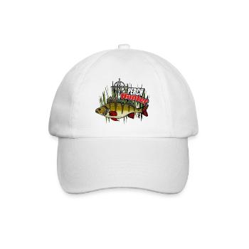 Perch fishing - Baseball Cap - white/white - Front