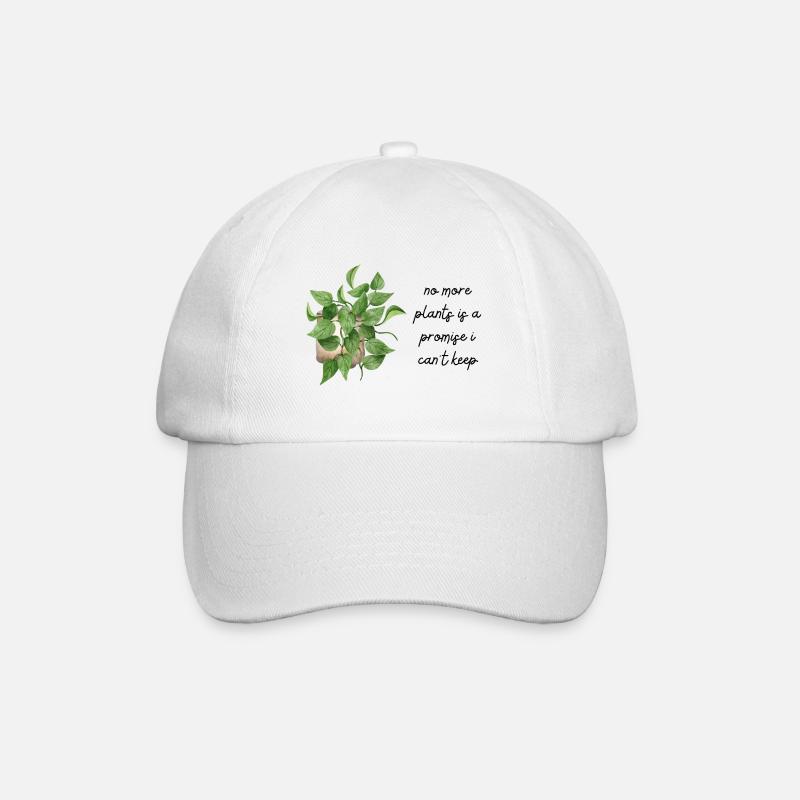 no more plants is a promise i can't keep - Baseballkappe - Weiß/Weiß