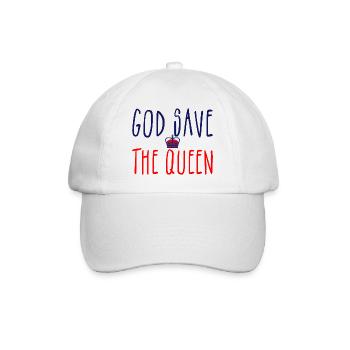 God Save The Queen Elizabeth 2 Queen of England - Baseball Cap - white/white - Front