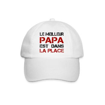 Papa La Place Distressed Rouge - Casquette classique - blanc/blanc - Devant