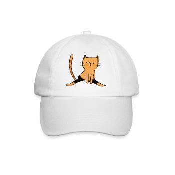 Cat fait une idée cadeau pour les amateurs de yoga yoga - Casquette classique - blanc/blanc - Devant