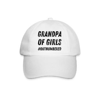 Grandpa Of Girls Outnumbered - Baseball Cap - white/white - Front