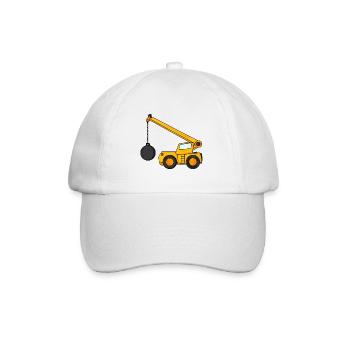 Demolition crane - Baseball Cap - white/white - Front