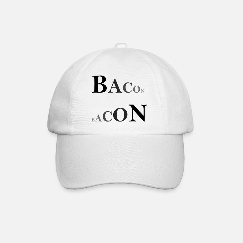 Bacon doppelt - Baseballkappe - Weiß/Weiß