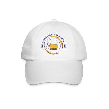 Hamster avec skateboard - Casquette classique - blanc/blanc - Devant
