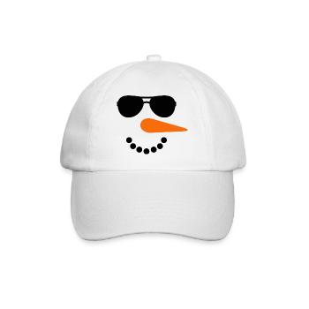 Cool Snowman - Christmas Winter - Baseball Cap - white/white - Front