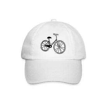 Fahrrad Gekritzel Fahrräder Radfahren Silhouette 2 - Baseballkappe - Weiß/Weiß - Vorne