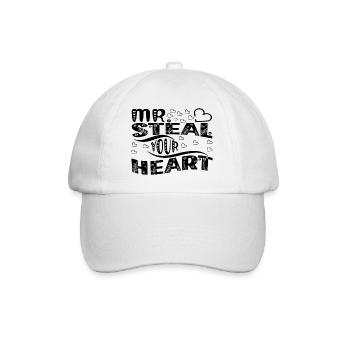 Mr Steal your Heart - Baseball Cap - white/white - Front