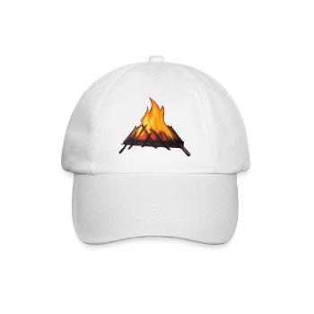 Feu de camp Camping Nature Feu de forêt Extérieur Tente 2 - Casquette classique - blanc/blanc - Devant
