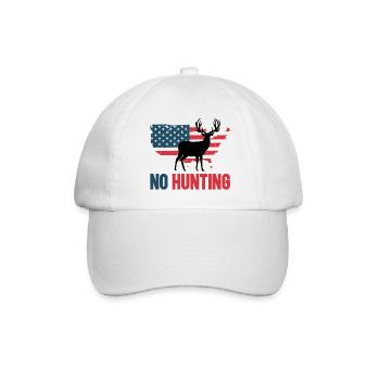Anti Chasse Keine Jagd USA - Baseballkappe - Weiß/Weiß - Vorne