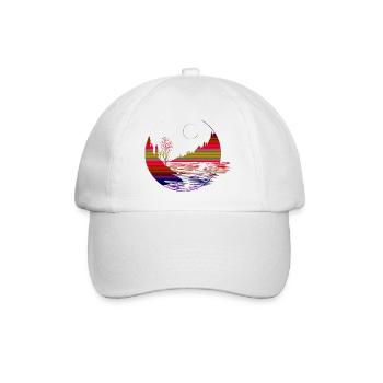 Paysages de forme géométrique - Casquette classique - blanc/blanc - Devant