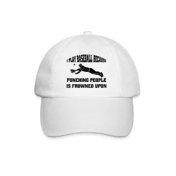 Cadeau de baseball Baseball Lover Jeu de baseball - Casquette classique - blanc/blanc - Devant