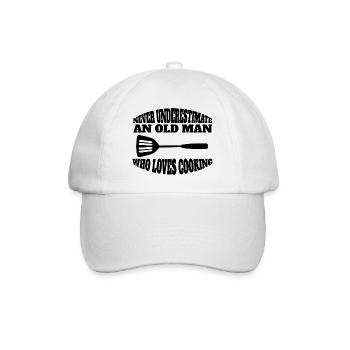 Kochen lustige Bäcker Geschenk Hobbykoch Koch - Baseballkappe - Weiß/Weiß - Vorne