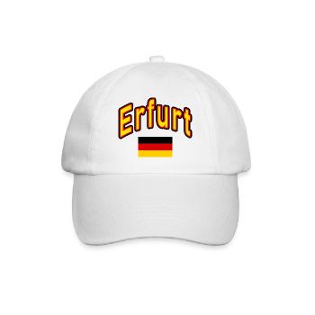 Erfurt deutschland flagge - Baseballkappe - Weiß/Weiß - Vorne