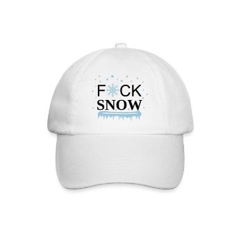 Je déteste la neige, je déteste l’hiver - Fuck Snow - Casquette classique - blanc/blanc - Devant