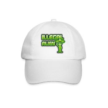 Funny Illegal Alien - Baseball Cap - white/white - Front