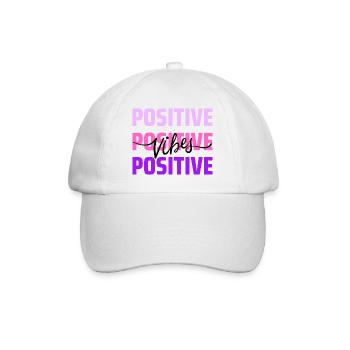 Positive Vibes - Baseball Cap - white/white - Front