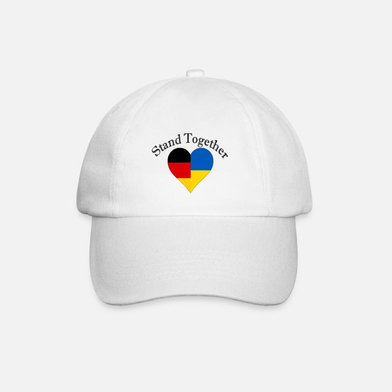 Ukraine Deutschland - Baseballkappe - Weiß/Weiß