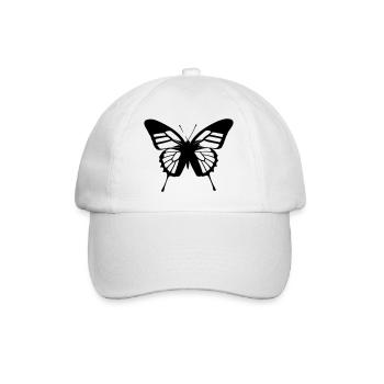 Butterfly Nature Butterflies Vector 6 - Baseball Cap - white/white - Front