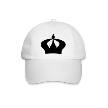 Krone Symbol König und Königin Liebe Vektor 2 - Baseballkappe - Weiß/Weiß - Vorne