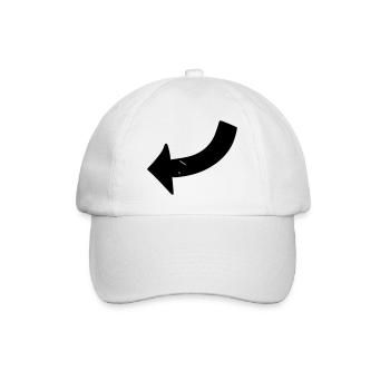 Arrow drawing sketch black - Baseball Cap - white/white - Front