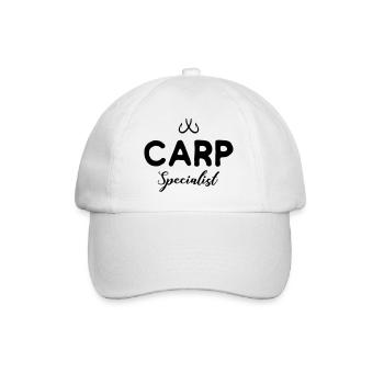 Carp Specialist - Angeln, Angler - Baseballkappe - Weiß/Weiß - Vorne