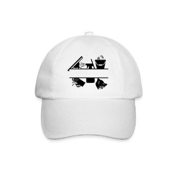 Cleaning tool logo transparent - Baseball Cap - white/white - Front