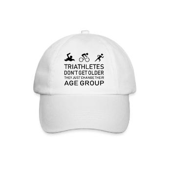 Marathon Triathlon Running Jogging Biking Cycling - Baseball Cap - white/white - Front