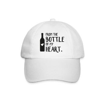 De la bouteille de mon cœur - Casquette classique - blanc/blanc - Devant