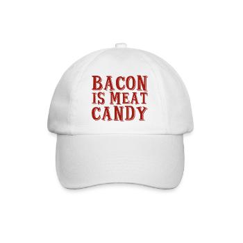 Bacon Is Meat Candy 2 - Baseball Cap - white/white - Front