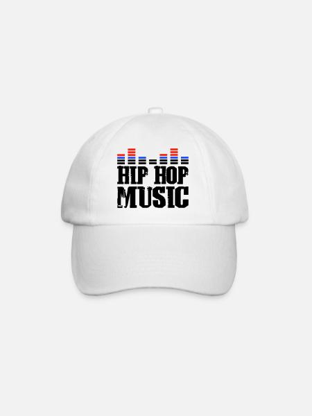 hip hop music - Baseballkappe - Weiß/Weiß