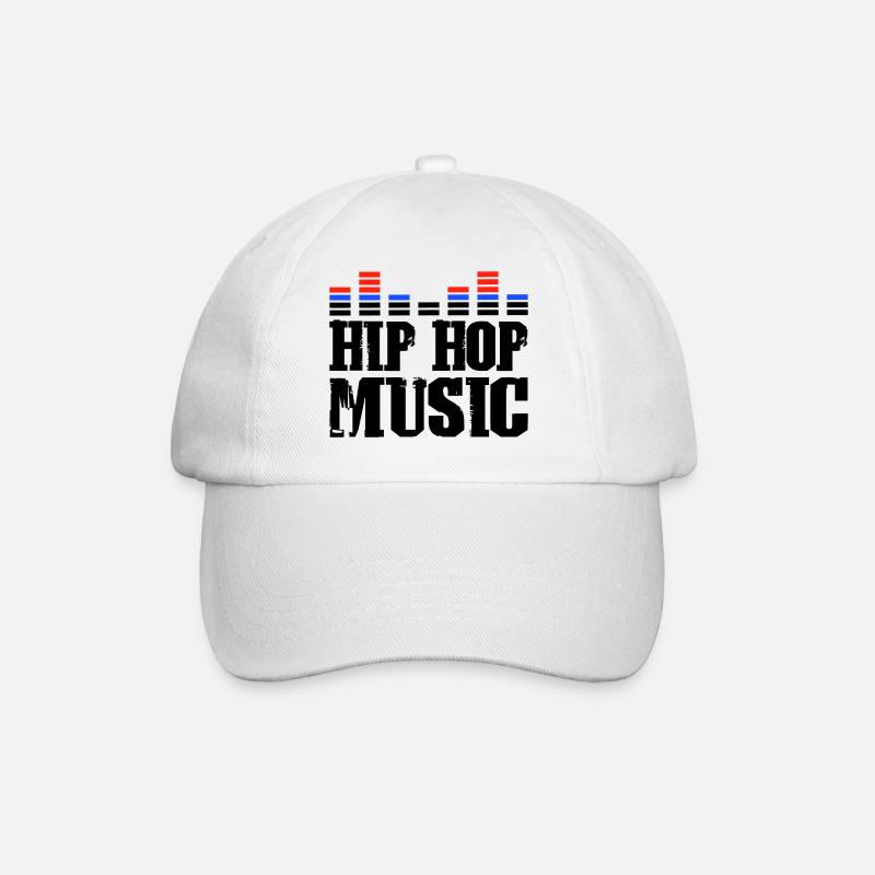 hip hop music - Baseballkappe - Weiß/Weiß