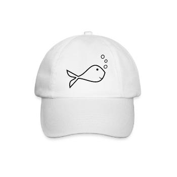 SARDINE. FISCH. APRILSCHERZ. OSTERN. MEER - Baseballkappe - Weiß/Weiß - Vorne