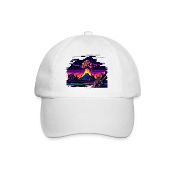 Quand la bombe atomique explose dans le jeu vidéo 8 bits - Casquette classique - blanc/blanc - Devant