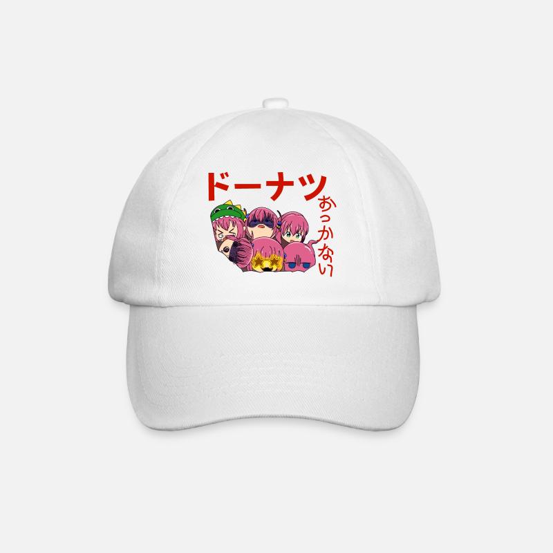 Kawaii Manga Donuts - Baseballkappe - Weiß/Weiß