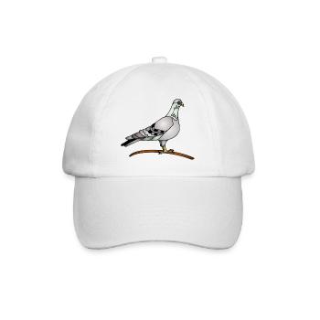 Vogel - Baseballkappe - Weiß/Weiß - Vorne