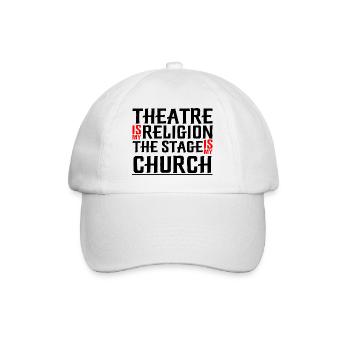 Le théâtre est ma religion, la scène est mon église 4 - Casquette classique - blanc/blanc - Devant
