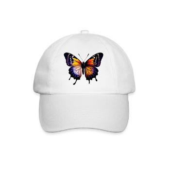 Papillon multicolore - Casquette classique - blanc/blanc - Devant