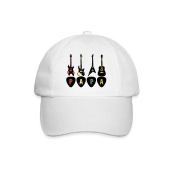 PAPA Guitariste - Casquette classique - blanc/blanc - Devant