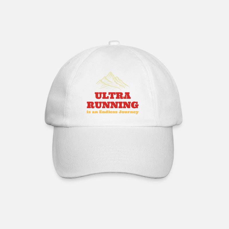 Ultra Running ist ein endloser Journe - Baseballkappe - Weiß/Weiß