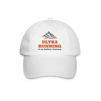 L’ultra course à pied est un voyage sans fin - Casquette classique - blanc/blanc - Devant