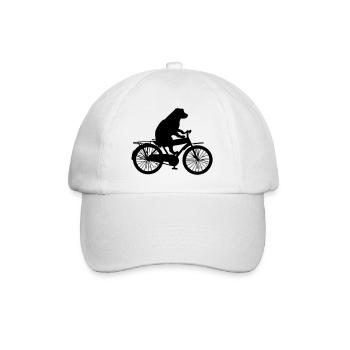 Balades en chien à vélo - idée cadeau - Casquette classique - blanc/blanc - Devant