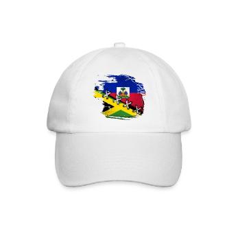 Haiti Haitian Jamaica Combination I Gift - Baseball Cap - white/white - Front