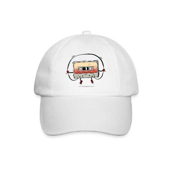 Funny cassette - Baseball Cap - white/white - Front