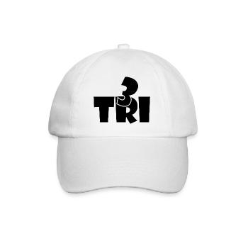 Triathlon Marathon Natation Bike Run - Casquette classique - blanc/blanc - Devant