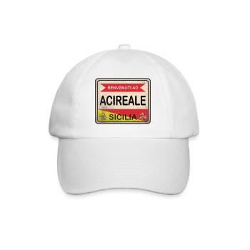 Sicily t-shirt Acireale t-shirt gift idea - Baseball Cap - white/white - Front