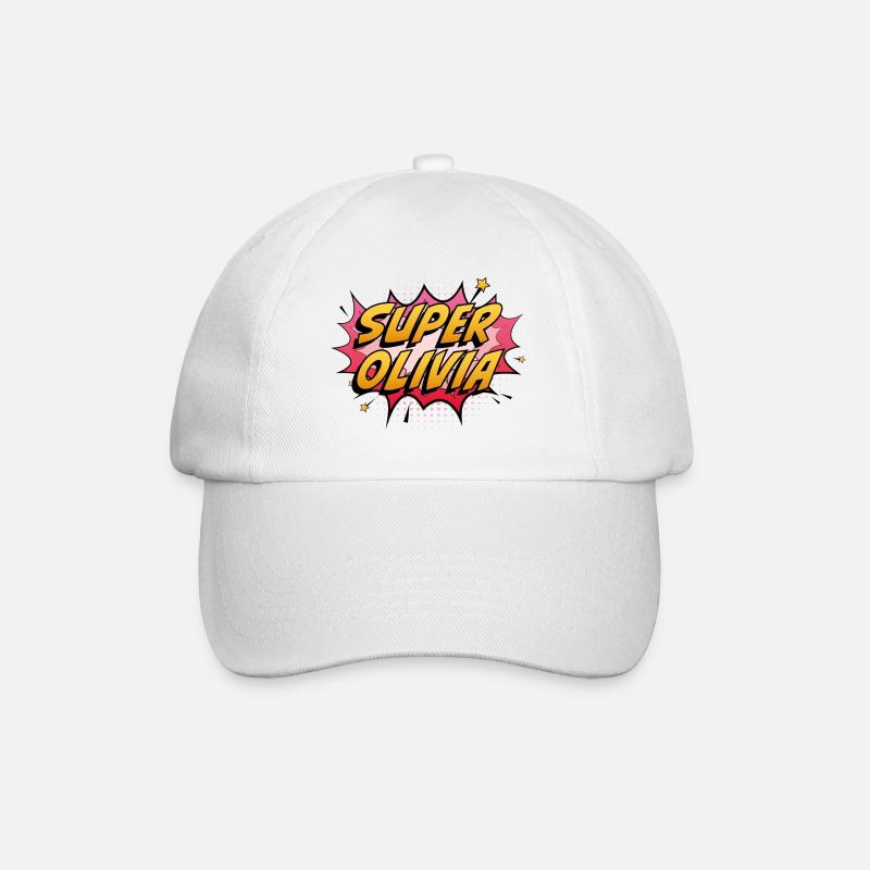 Super Olivia - Baseballkappe - Weiß/Weiß