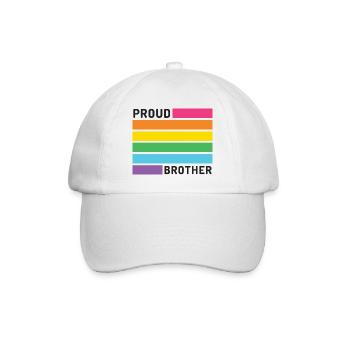 Pride Month LGBT - Proud Brother - Baseball Cap - white/white - Front